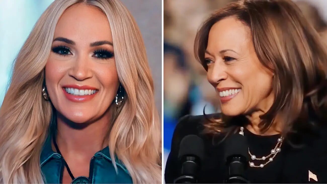 ‘She’s Racist Trash’: Carrie Underwood’s ‘Disgusting Behavior’ Called Out After She’s Caught Seemingly Disrespecting Kamala Harris