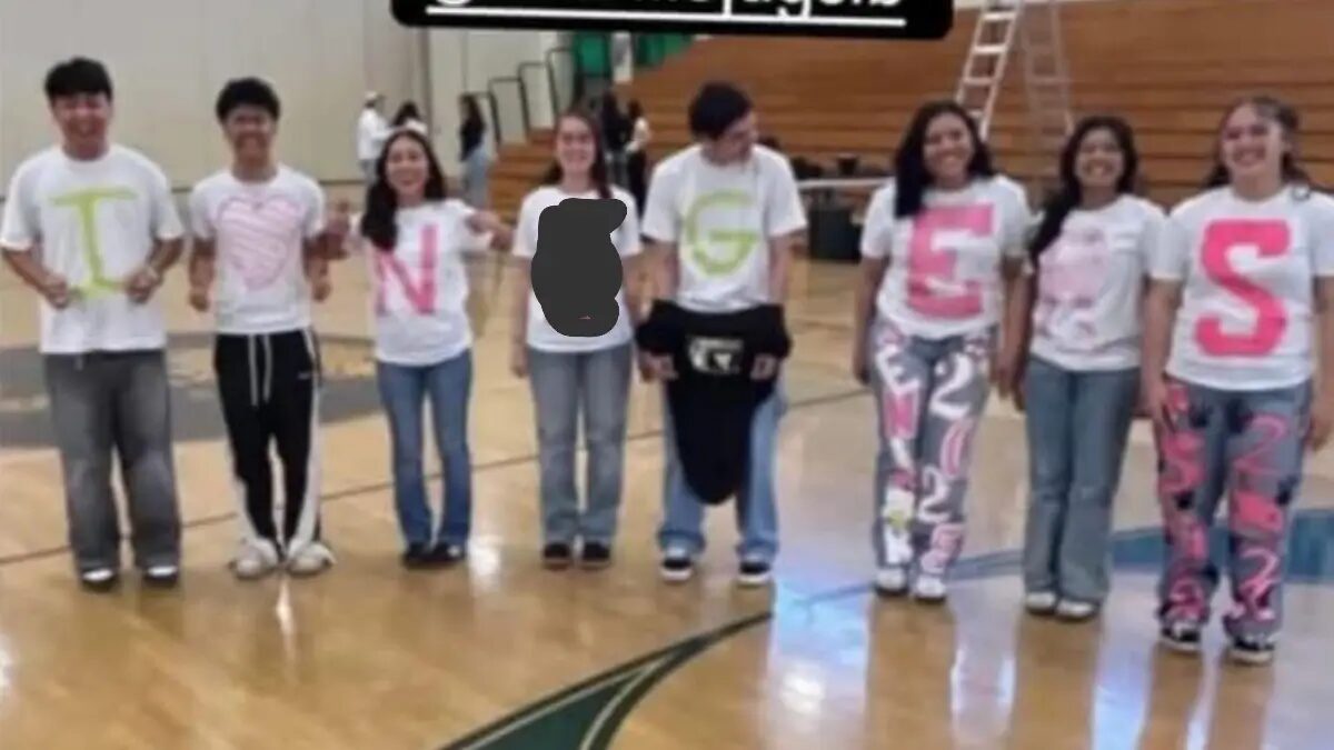 ‘In Disbelief’: Outrage Erupts After California Teens Seen Posing In ‘Disturbing’ Photo with T-Shirts That Spell Racial Slur During High School Senior Assembly
