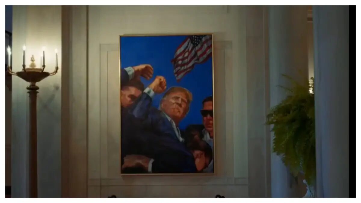 ‘Insecure and Petty to the End’: Trump Completely Defies Tradition to Replace Obama Presidential Portrait with Controversial Photo of Himself Surviving Assassination Attempt