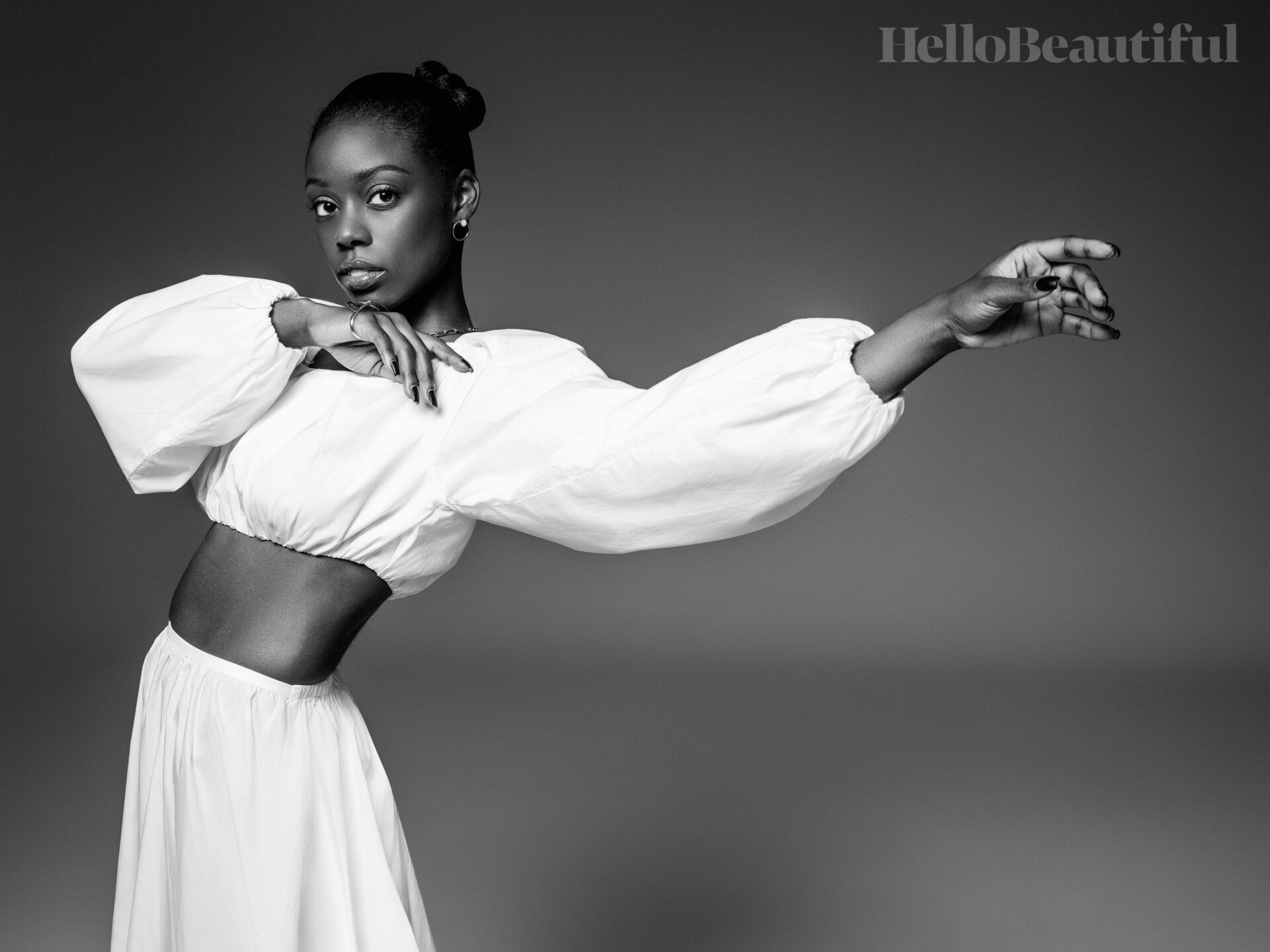 ‘Black In White’ Portrait Series: Birgundi Baker’s Multi-Disciplinary Artistry Set The Stage For Her On-Screen Grace
