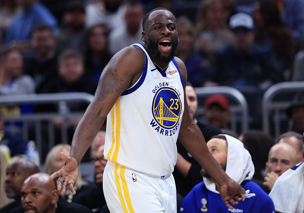 Draymond Green Confronts Courtside Fan Over Angel Reese Chant: “You Can’t Keep Calling Me A Woman”