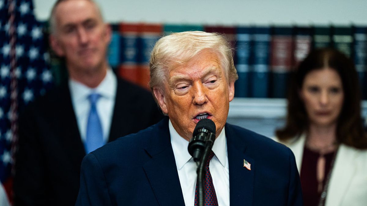 ‘Must of Had a Full Diaper’: Trump Executes a Painfully Slow Exit During Briefing as Cameras Zoom In on the People Suffering Behind Him