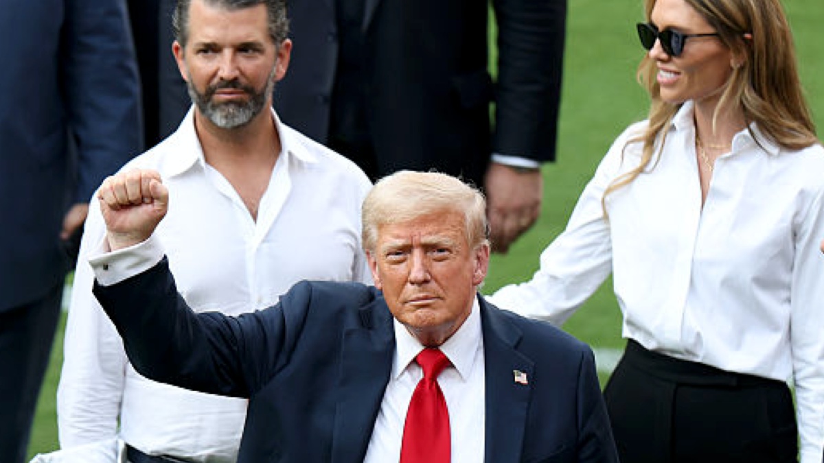 ‘The Body Language is Telling’: Trump Pushes Don Jr.’s Fiancée Into a Forced PDA During His Big Moment — and Fans Say It Looked Anything But Natural