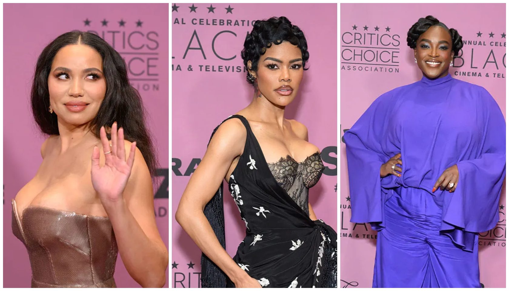 Red Carpet Rundown: Jurnee Smollett, Teyana Taylor, Wunmi Mosaku Dazzle At The CCA Black Cinema & Television Awards