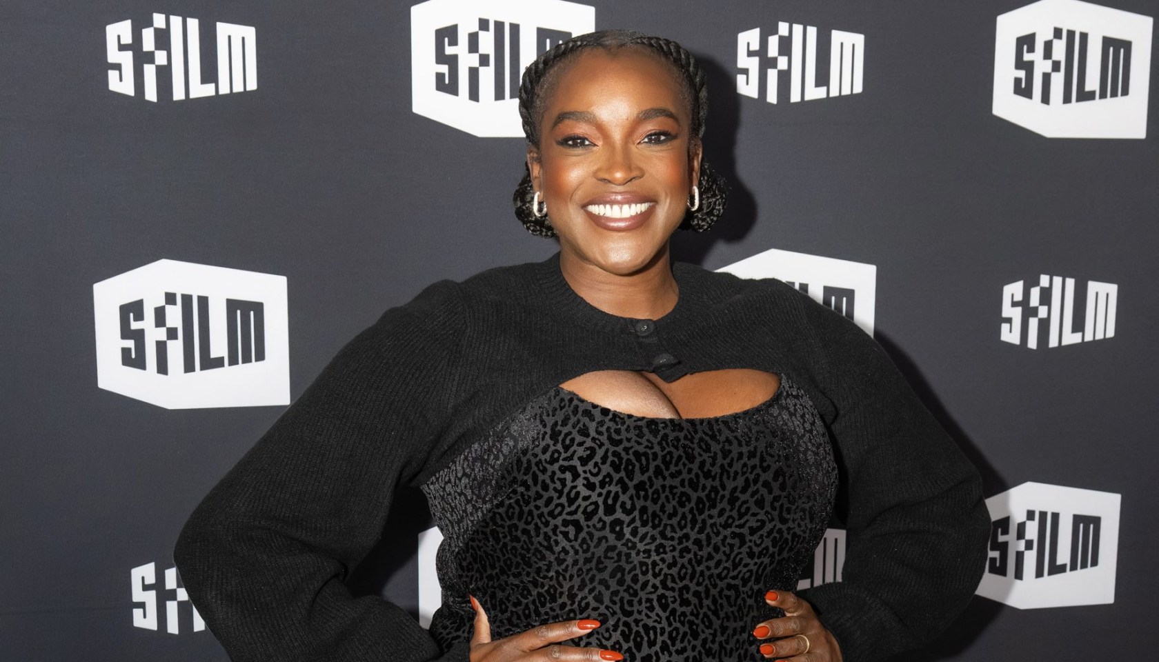 ‘Sinners’ Star Wunmi Mosaku Wore This GapStudio Velvet Slip Dress And Cardigan On The Red Carpet & You Can Shop It Now