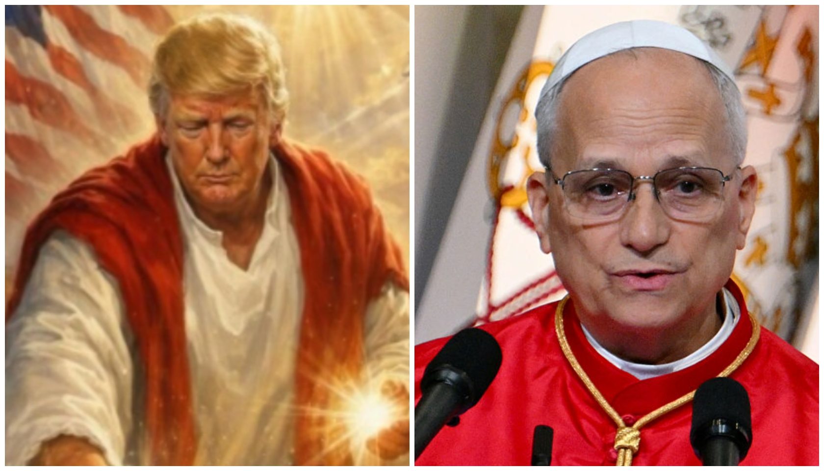 Blasphemy 101: Donald Trump Infuriates MAGA Base After Posting Photo of Himself As Jesus & Slamming Pope Leo