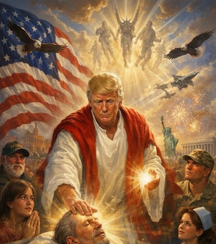 Trump Posts Image Of Himself Depicted As Jesus, And His Loyal Cultists Are Fine With It