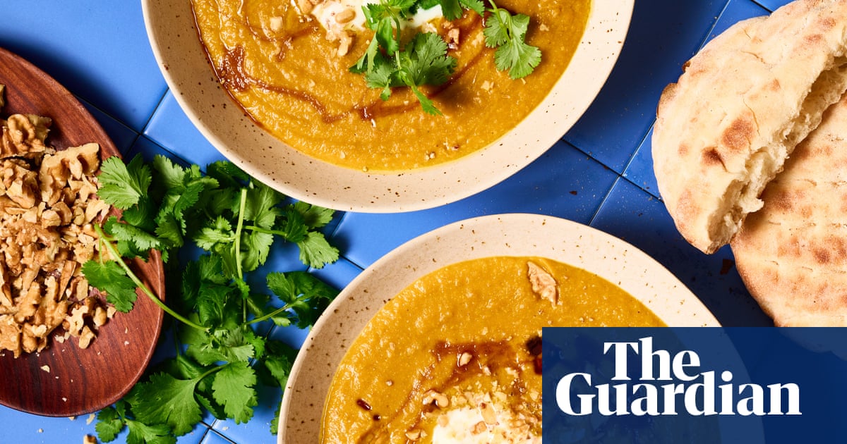 Alice Zaslavsky’s Georgian-spiced carrot, sweet potato and lentil soup – recipe