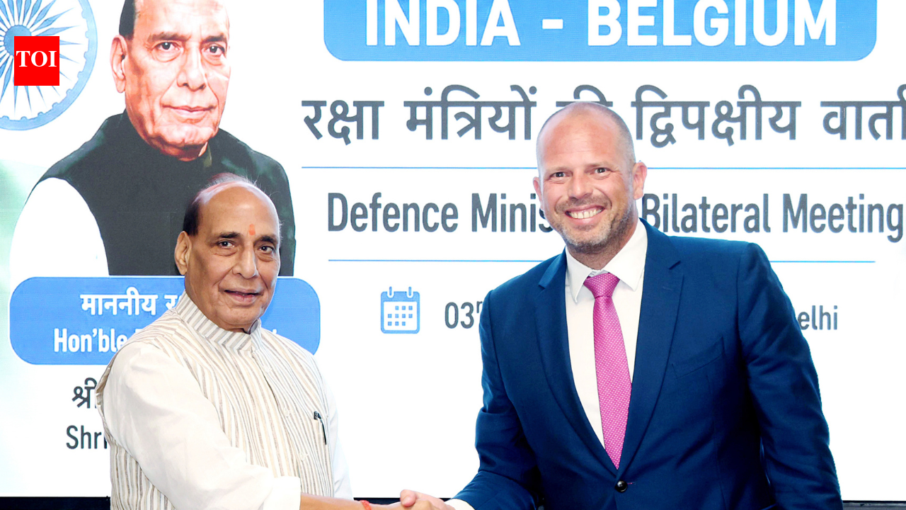 Don’t share any sensitive tech with Pak, Rajnath asks Belgian minister; both countries ink 10 defence pac – The Times of India